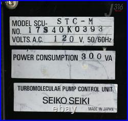 18718 Seiko Seiki Turbomolecular Pump Control Unit, Ac120v, 50/60hz Scu-stc-m