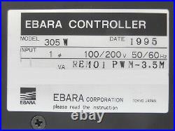 305 Ebara 305W Turbomolecular Pump Controller Turbo Tested Working Surplus