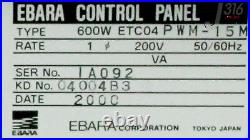 3963 Ebara Turbo Molecular Pump Controller 600w Etc04 Pwm-15m