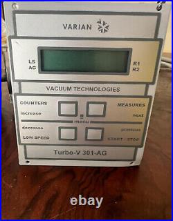 AGILENT TURBO-V 301 NAVIGATOR turbo pump with VARIAN, TURBO-V 301-AG controller