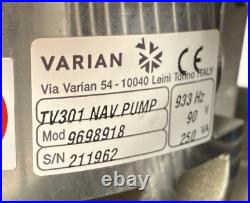 Agilent Varian TV301 NAV Pump 9698918 Fan 9699299 Controller 9699437