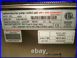 BOC EDWARDS SCU-1500 Turbomolecular Pump Control Unit with Power Cable + 2 Cables
