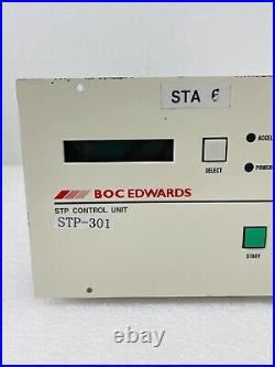 BOC Edwards STP-301 Turbo molecular Pump Control Unit With Pwr Crd / USED READ