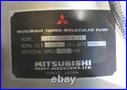 C176194 Mitsubishi FT-3300W-W111 Turbo Molecular Pump with Controller, Gate Valve