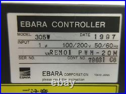 Ebara 305W Turbomolecular Pump Controller Turbo Used Working