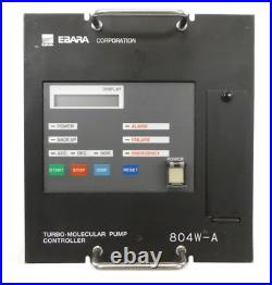 Ebara Technologies 804W-A Turbomolecular Pump Controller Turbo Missing PCB As-Is