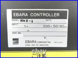 Ebara Technologies 804W-A Turbomolecular Pump Controller Turbo Missing PCB As-Is