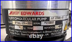 Edwards 722-05-000 HP G1946 Turbomolecular Pump + D39622000 Turbo Controller
