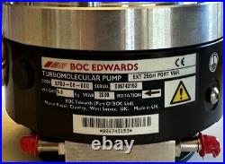 Edwards EXT255H Turbomolecular Vacuum Pump and EXC-100H Controller Working