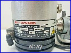 Edwards EXT70 Turbomolecular Vacuum Pump with EXDC80 Controller and Cable