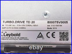 Leybold Oerlikon 800075V0005 Turbo Drive TD20 Turbomolecular Pump Controller