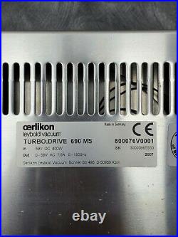 Leybold Oerlikon TW 680 MS TurboVac TurboMolecular Pump with TD 690 MS Controller