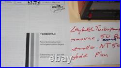 Leybold TMP/NT-50 turbomolecular pump and controller, fan, manual #2