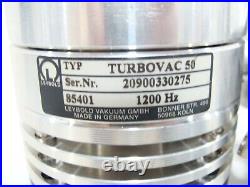Leybold Turbovac 50 Turbomolecular Vacuum Pump, NT 12 NT12CE Controller, Cable