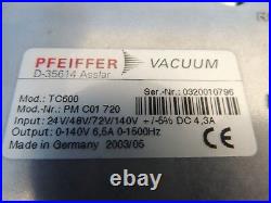 NEW Pfeiffer TMH 521 Turbo Vacuum Pump and TC 600 Controller & Cartridge Housing