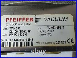 PFEIFFER TMH 261 DN100 ISO-K 3P Vacuum Turbo Molecular Pump With TC600 Controller
