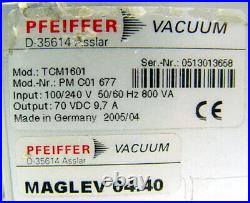 Pfeiffer Balzers TCM 1601 Turbo Molecular Pump Controller