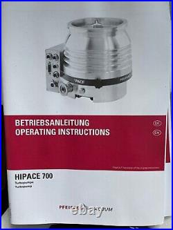 Pfeiffer Hipace 700 turbomolecular vacuum pump with DCU400 controller