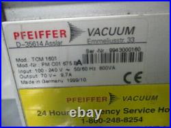 Pfeiffer TCM 1601 Turbo Molecular Pump Controller, PM C01 675 BA, 452575