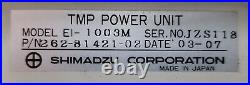 Shimadzu EI-1003M Turbo Molecular Pump Controller Tag #18