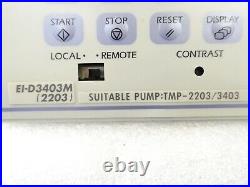 Shimadzu EI-D3403M (2203) Turbomolecular Pump Controller Turbo Working Surplus