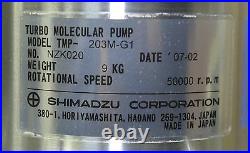 Shimadzu Tmp-203m-g1 Turbo Molecular Pump & Ei-d203 Controller