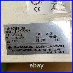 Shimadzu Turbo Molecular Pump Controller Ei-d1003m