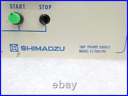 TMP 2001 LME Shimadzu EI-2001ME Turbomolecular Pump Controller Turbo As-Is