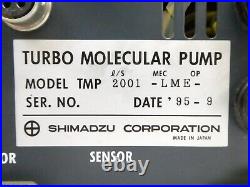TMP 2001 LME Shimadzu EI-2001ME Turbomolecular Pump Controller Turbo As-Is
