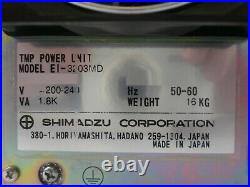 TMP Shimadzu EI-3203MD Turbomolecular Pump Controller 1.8K Turbo Tested Working
