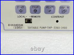 TMP Shimadzu EI-D3403M 2203 Turbomolecular Pump Controller Turbo Tested Working