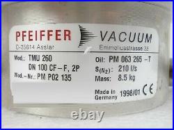 TMU 260 Pfeiffer Vacuum PM P02 135 Turbomolecular Pump Turbo Untested As-Is
