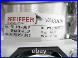 TMU Pfeiffer TMU 071-003 P Turbomolecular Vacuum Pump Assembly TC100 Turbo As-Is