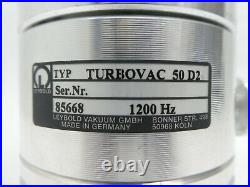 TURBOVAC 50 D2 Leybold Vacuum 85668 Turbomolecular Pump Turbo Working Spare