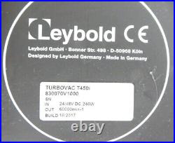 TURBOVAC T 450i Leybold 830070V1000 Turbomolecular Pump Turbo Tested Working