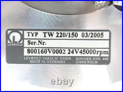 TURBOVAC TW 220/150 Leybold 800160V0002 Turbomolecular Pump Tested Working As-Is