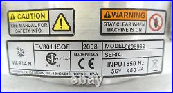 TV801 ISOF Varian 8698933 Turbomolecular Pump ISO160 ISO-F Tested Working As-Is