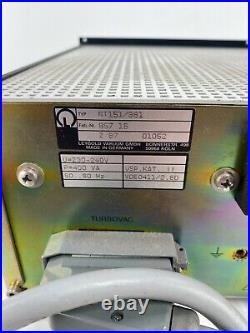 Turbotronik NT151/361 Turbo Molecular Pump Controller 230/240V 400VA 50/60Hz