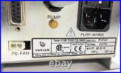 VARIAN TURBO-V 301 Turbomolecular Vacuum Pump RACK C. U. CONTROLLER 9699437