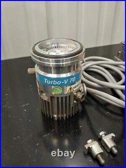 Varian Turbo-V 70 Turbomolecular Vacuum Pump & TV 70 Controller Turbo Pump
